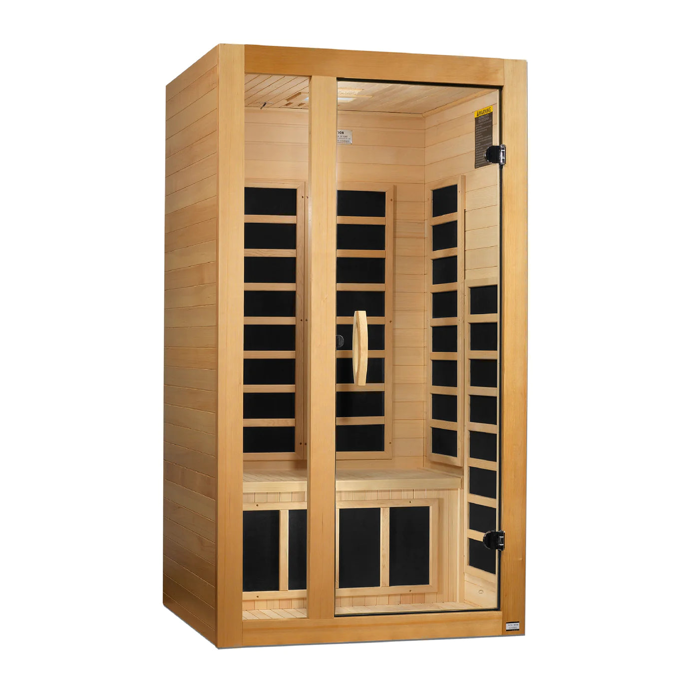 DYN-6119-01 (Hemlock) Golden Designs Dynamic 2 Person Sauna Low EMF