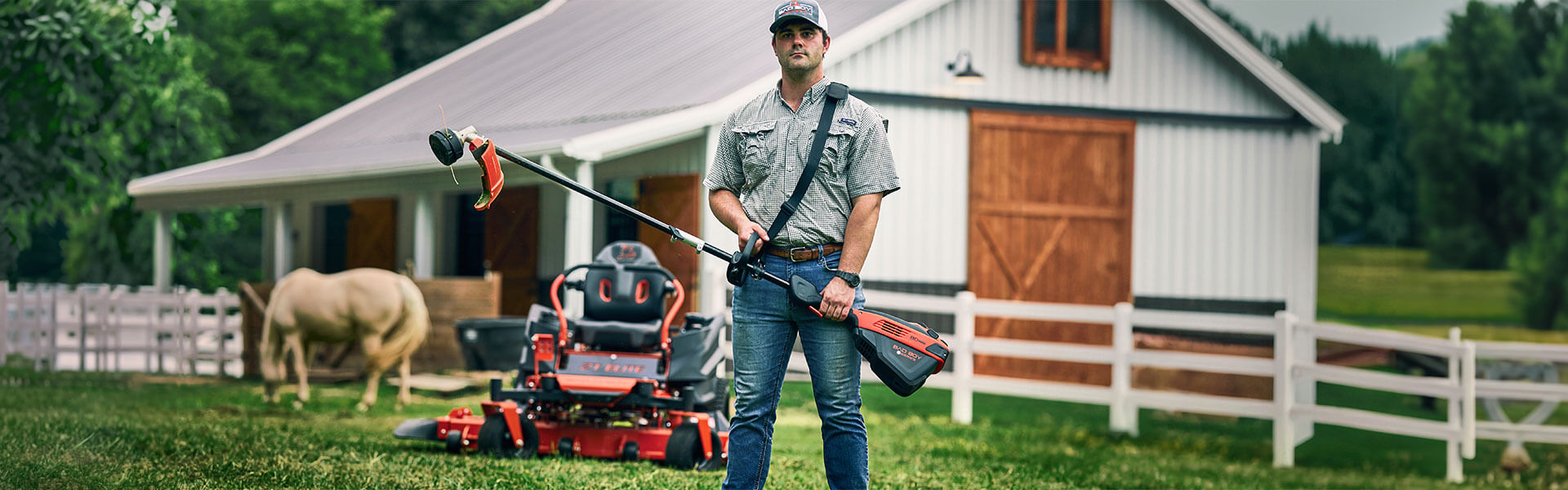 80V String Trimmer with 2AH Battery & Charger