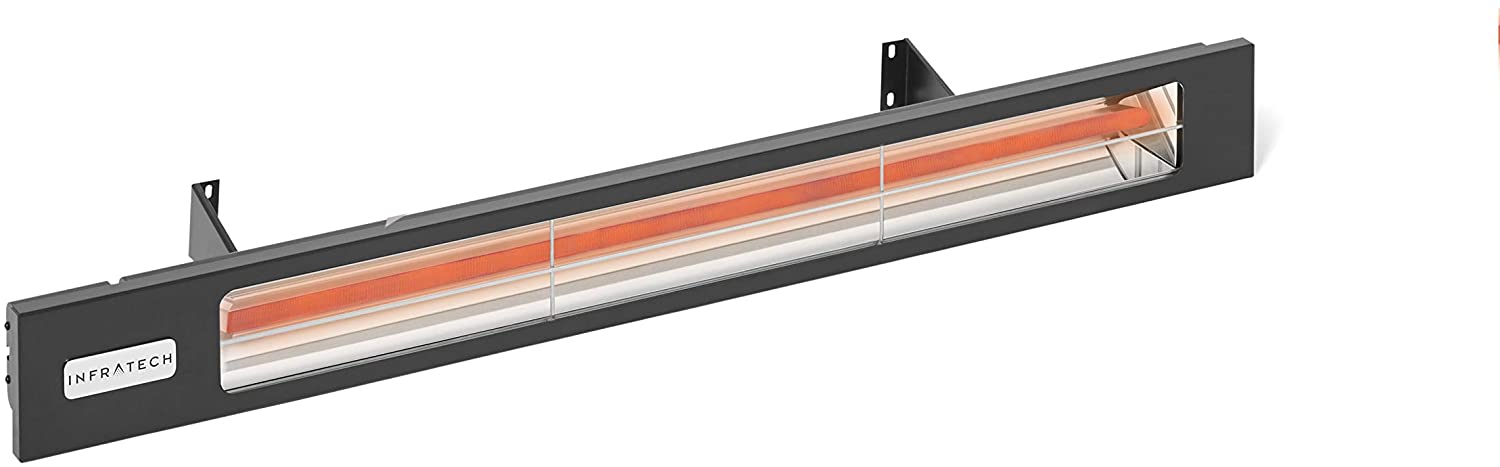 Infratech SL Series Slimline Single Element Anodized Aluminum 42.5" 2400W Matte Black Outdoor Heater - Poolstoreconnect