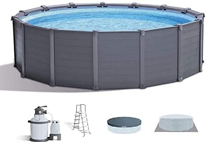 18ft x 52in Above Ground Swimming Pool Set w/Sand Filter Pump & Ladder - Poolstoreconnect