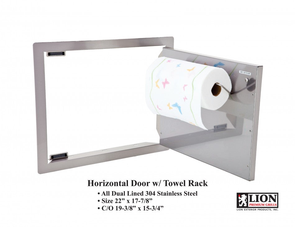 Lion Premium Grills Horizontal Doors with Towel Rack (L2219) - Poolstoreconnect