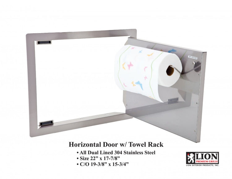 Lion Premium Grills Horizontal Doors with Towel Rack (L2219) - Poolstoreconnect