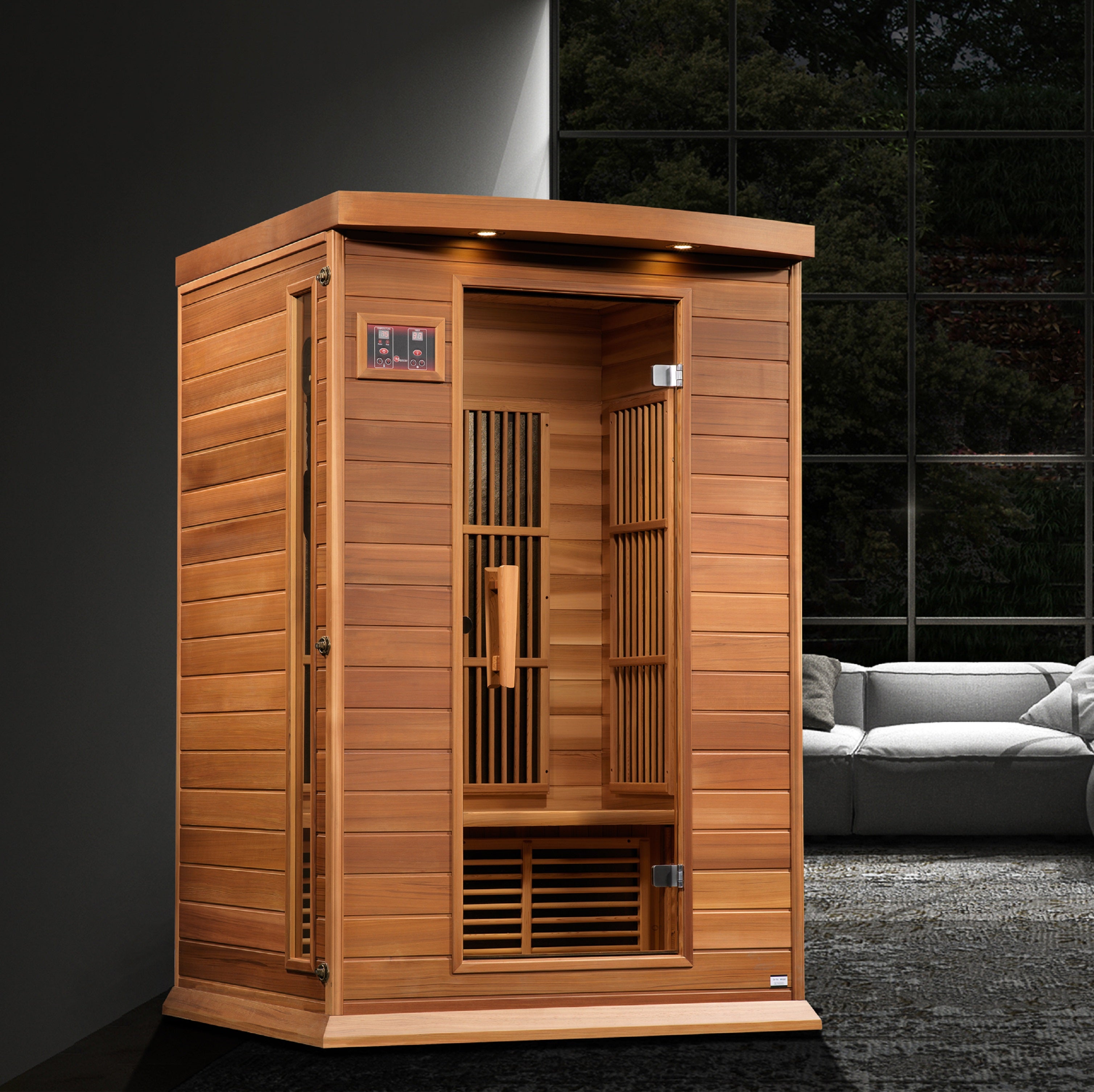 Dynamic Maxxus Red Cedar Near Zero EMF FAR IR Saunas MX-K206-01-ZF CED - Poolstoreconnect
