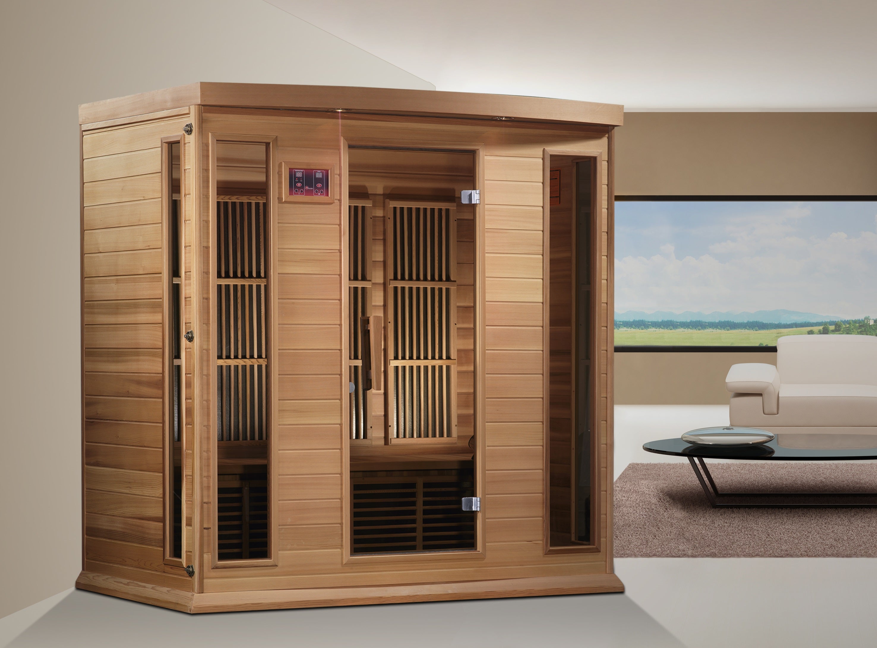 Dynamic Maxxus Red Cedar Low EMF FAR IR Saunas MX-K406-01 CED - Poolstoreconnect