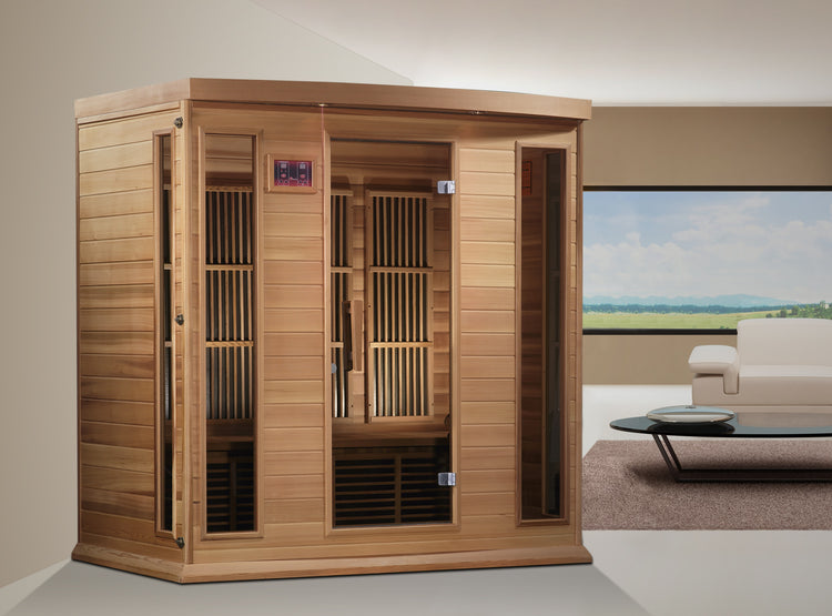 Dynamic Maxxus Red Cedar Low EMF FAR IR Saunas MX-K406-01 CED - Poolstoreconnect