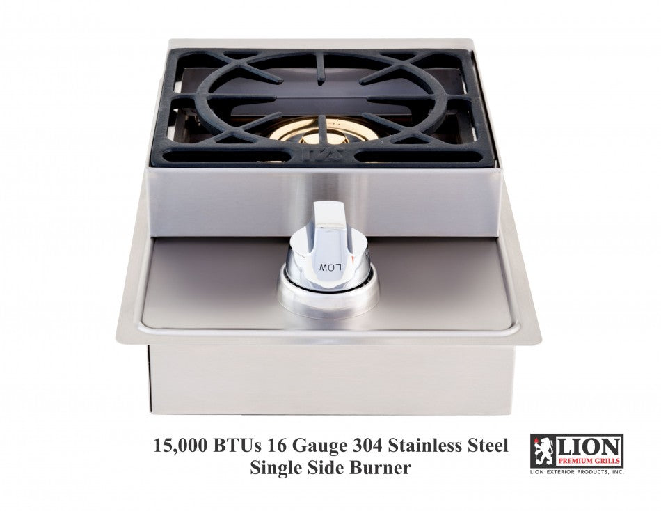 Lion Premium Grills Single Side Burner Natural Gas (L5631) - Poolstoreconnect