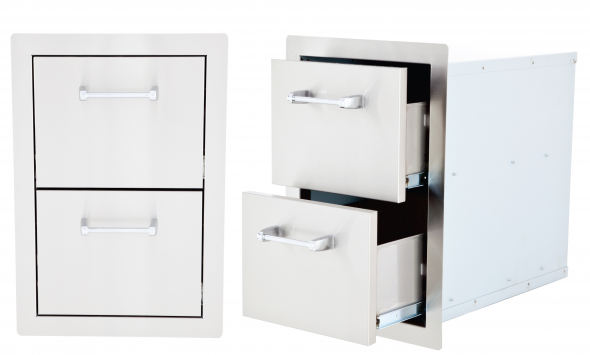 Lion Premium Grills Double Drawers (L2374) - Poolstoreconnect